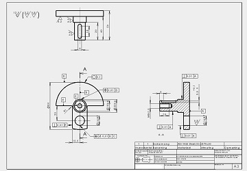 Technische tekening van een krukaswang